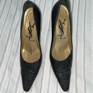 Saint Laurent snakeskin leather heels